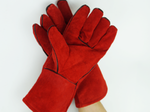 WELDING LEATHER GLOVES (RED)