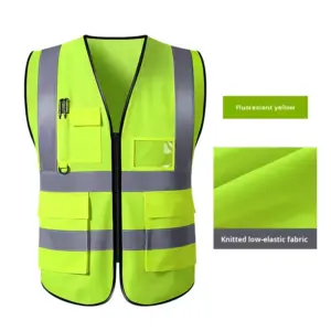 SAFETY VEST LIME GREEN CLASS II HIVIZGARD™ SOLID FRONT & MESH BACK W/ FRONT + BACK LOGO – MED/LARGE/XLARGE/2XLARGE