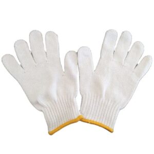 COTTON GLOVES GAUGE 10 WHITE (12 PAIRS/PACK)